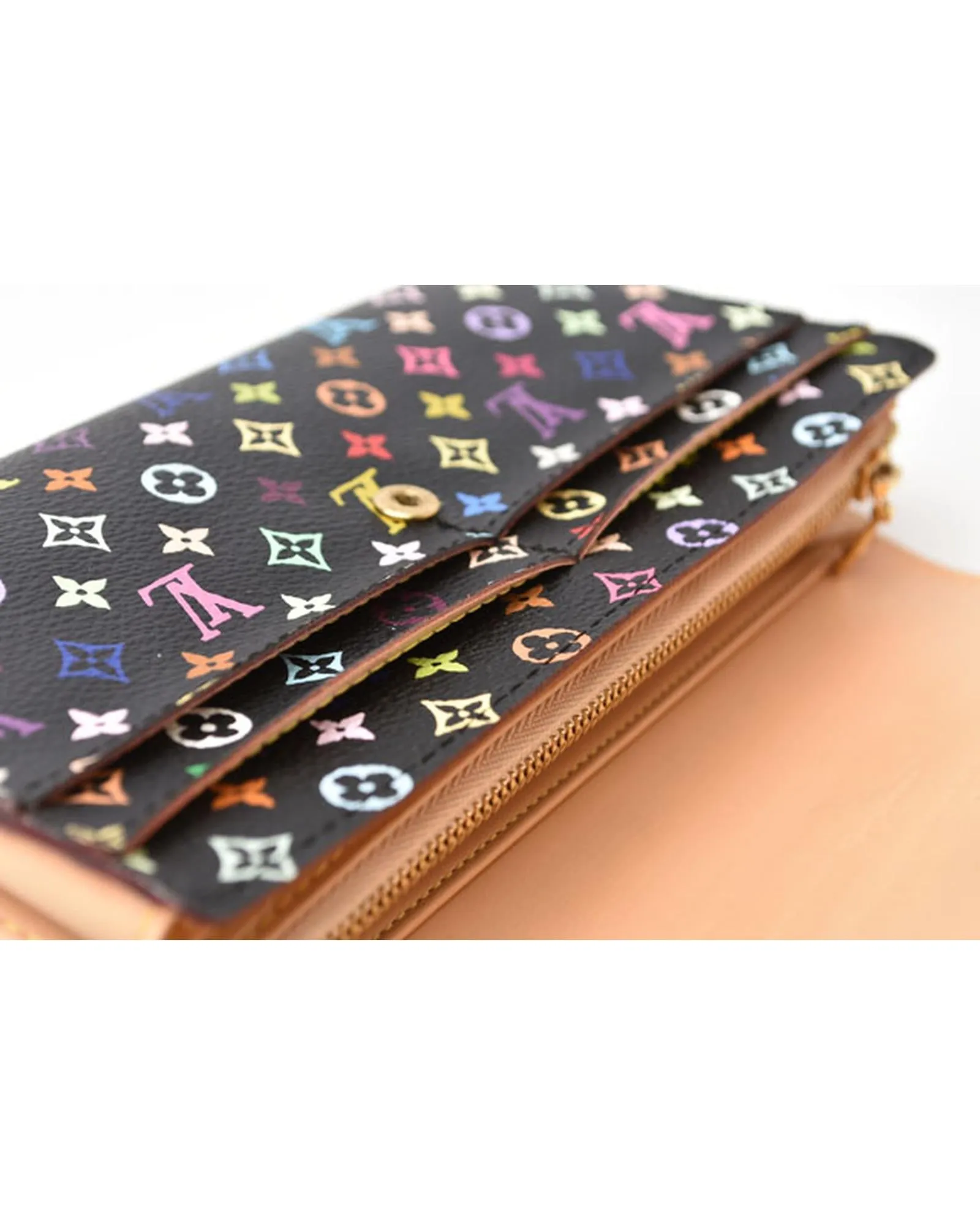 Monogram Multicolor Canvas Long Wallet for Women