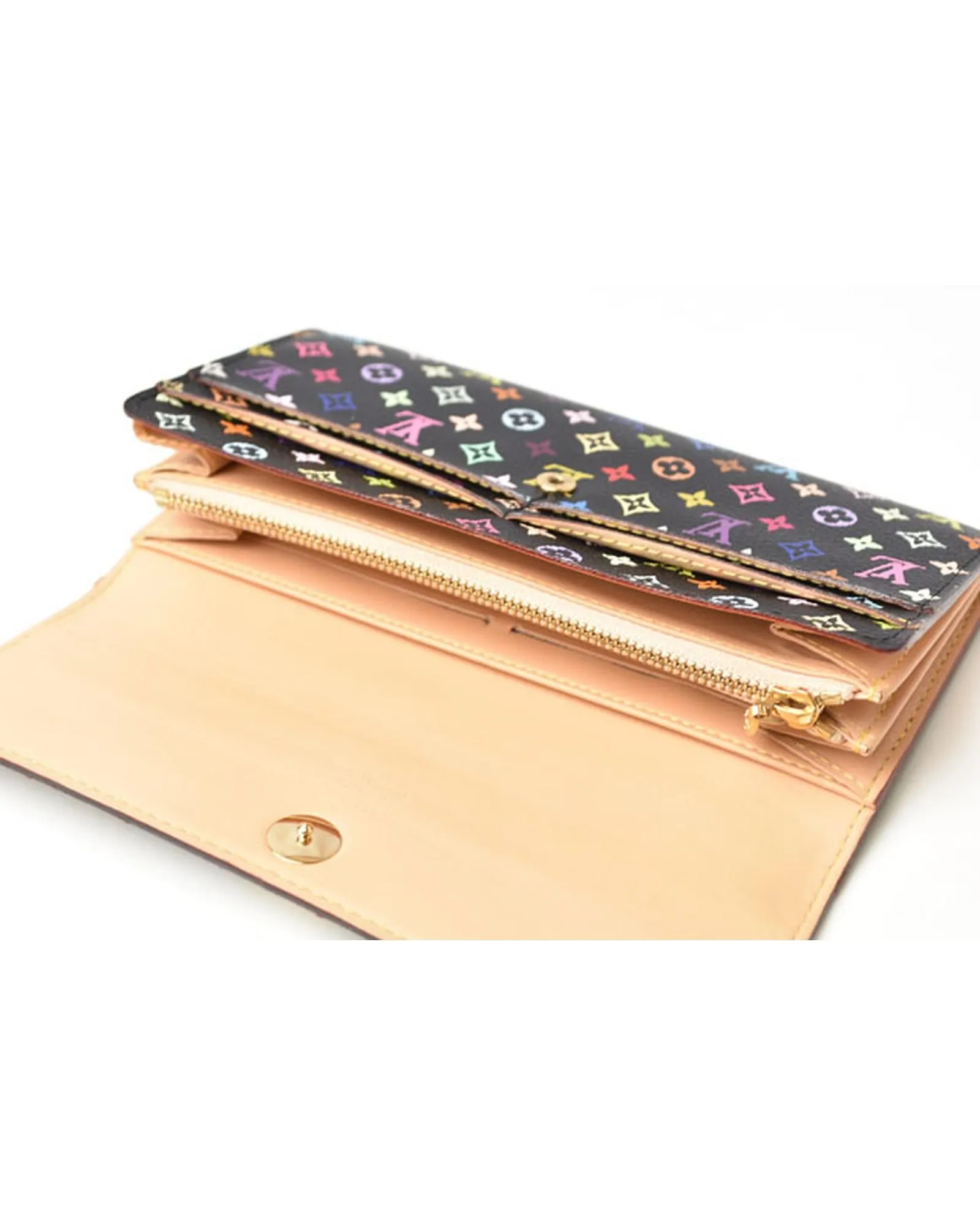 Monogram Multicolor Canvas Long Wallet for Women