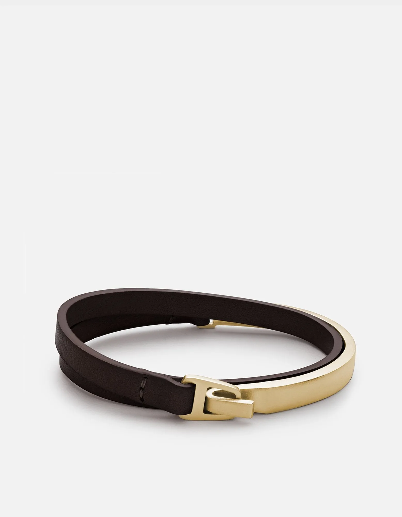 Moore Half Cuff Leather, Matte Gold