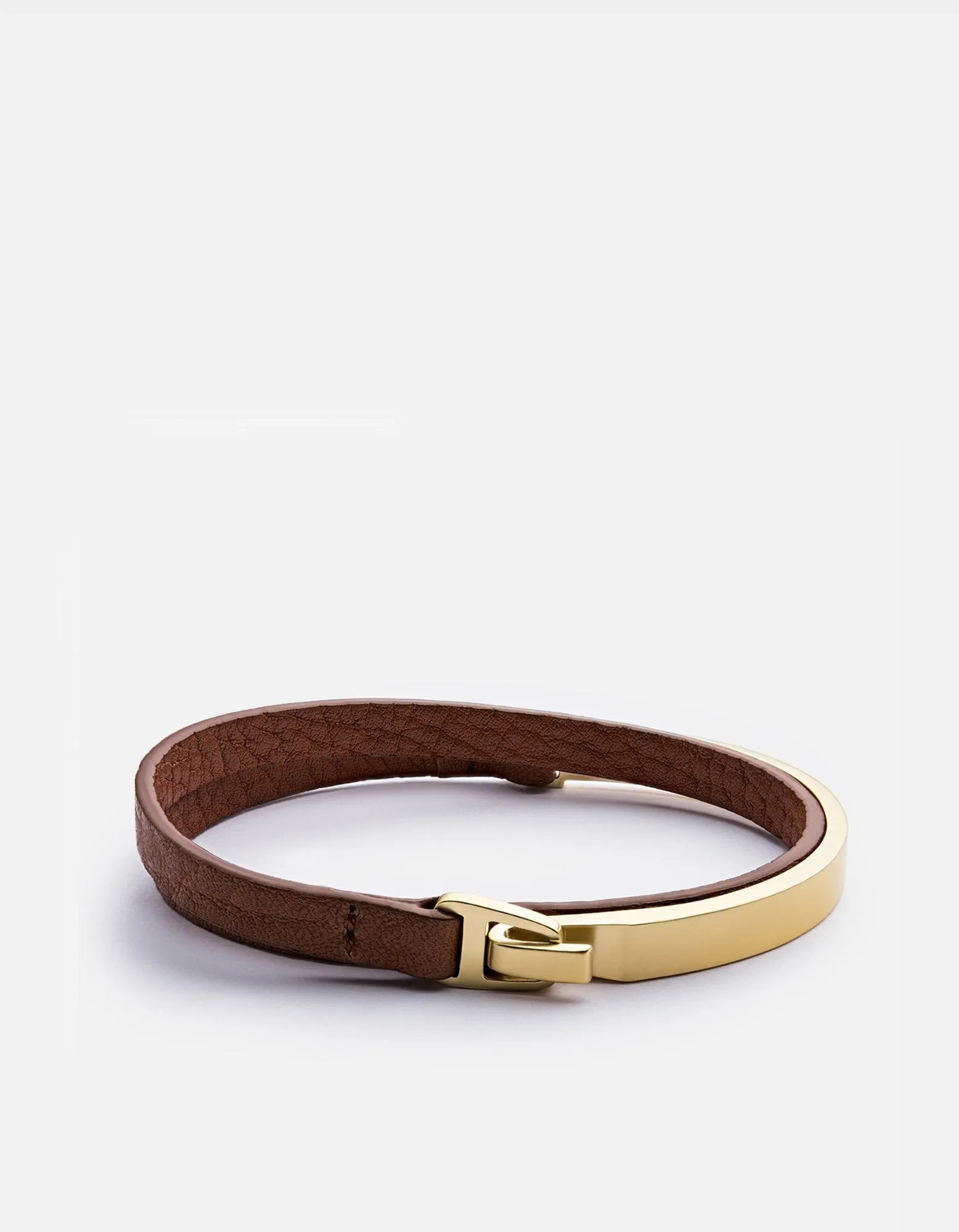 Moore Half Cuff Leather, Matte Gold