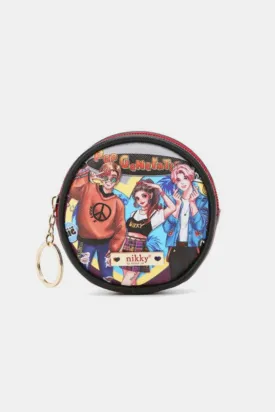 Nicole Lee USA Keychain Round Coin Purse