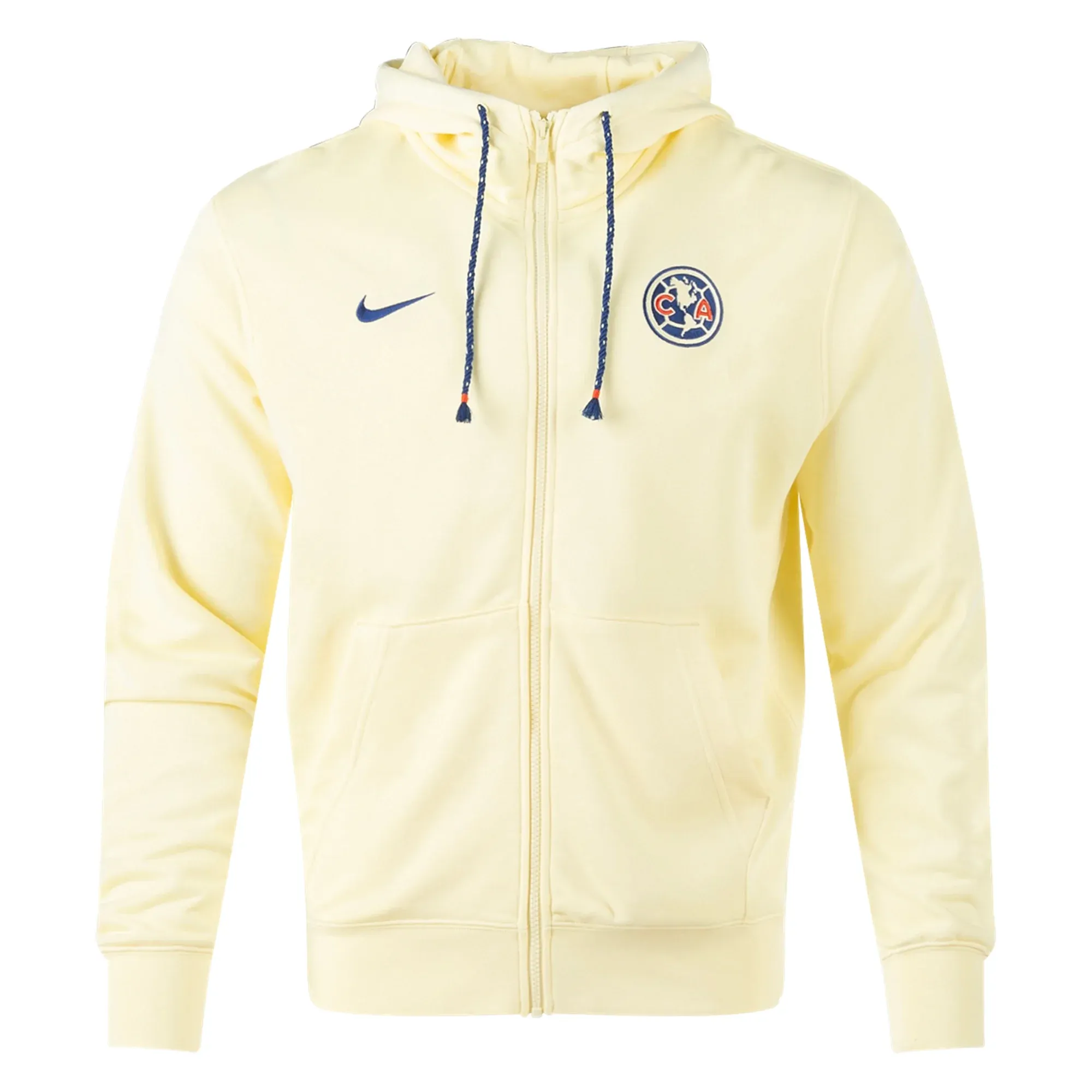 Nike Club America Full Zip Hoodie 24/25 (Lemon Chiffon/Gym Blue)