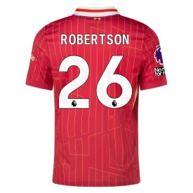 Nike Liverpool Andrew Robertson Home Jersey w/ EPL   No Room For Racism Patches 24/25 (Gym Red/Chrome Yellow)