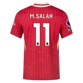 Nike Liverpool Match Authentic Mohamed Salah Home Jersey w/ EPL   No Room For Racism Patches 24/25 (Gym Red/Chrome Yellow)