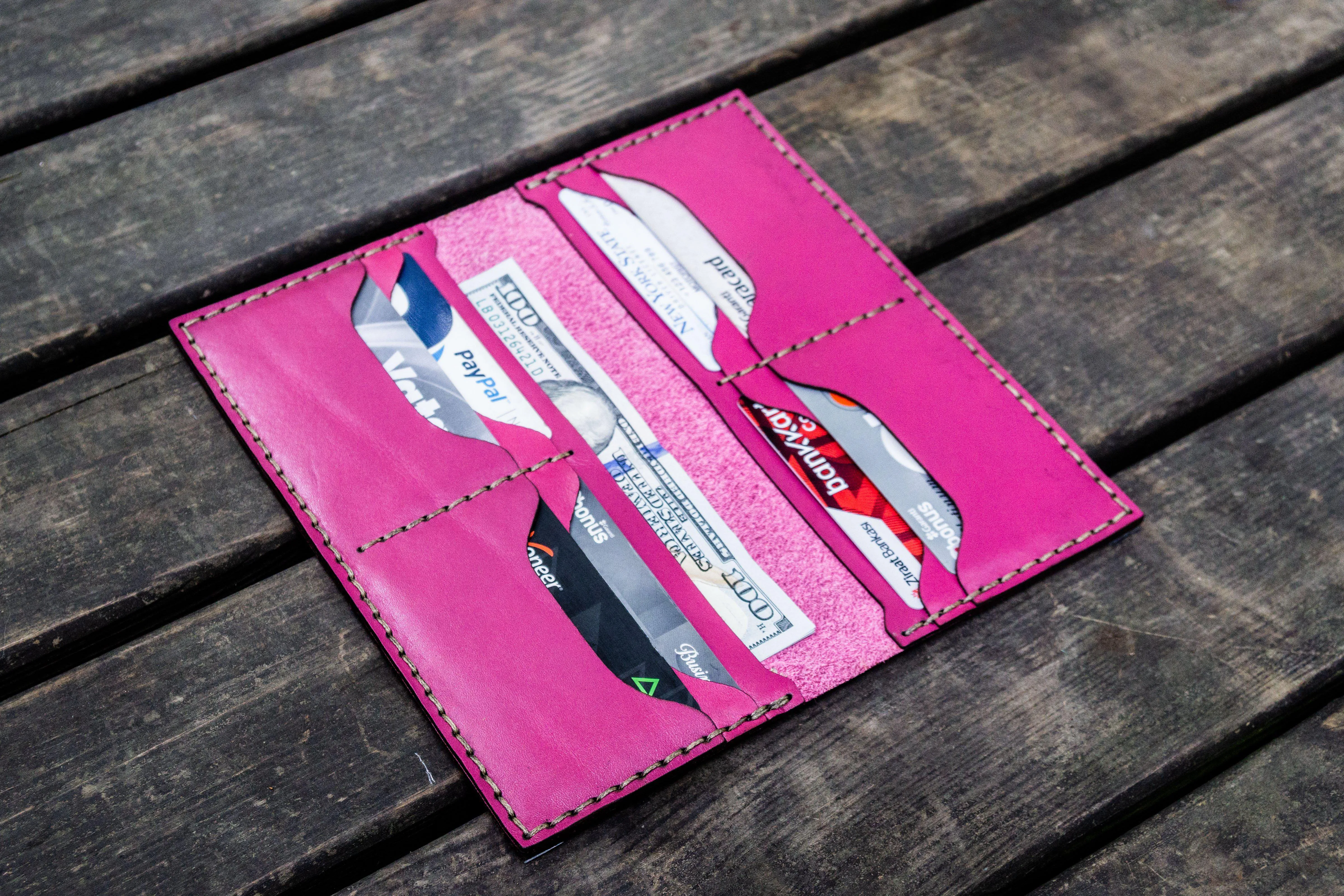 No.49 Handmade Leather Women Wallet - Pink