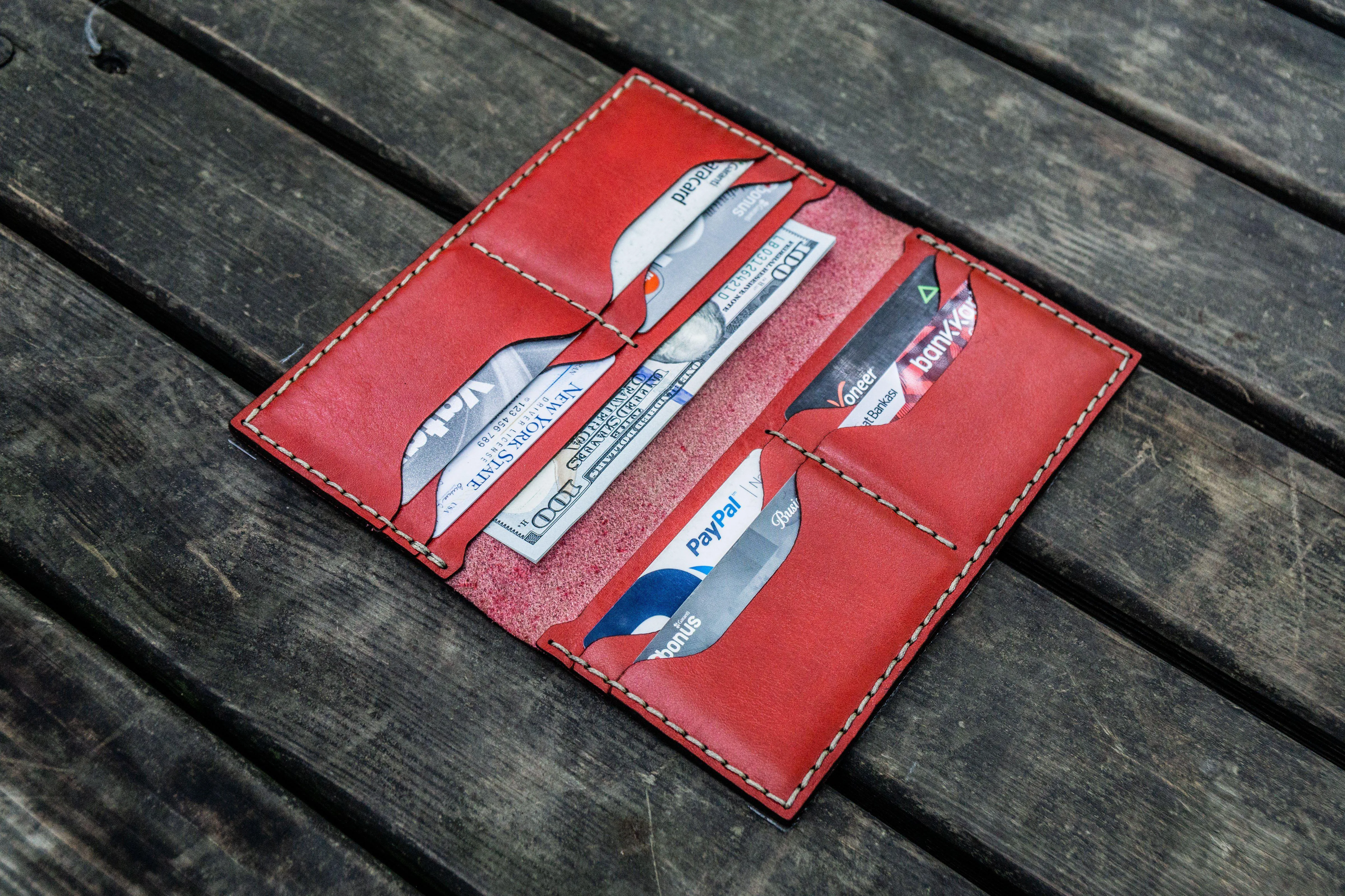 No.49 Handmade Leather Women Wallet - Red