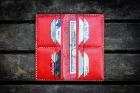 No.49 Handmade Leather Women Wallet - Red