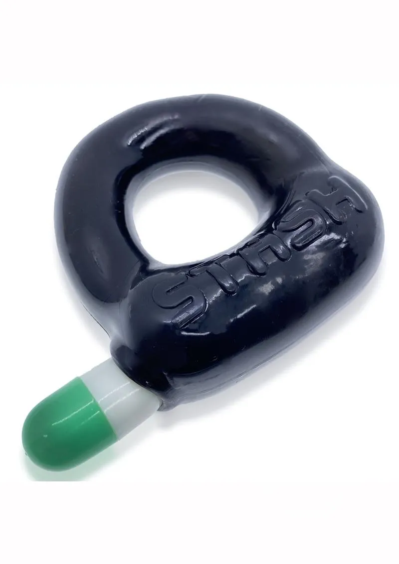 Oxballs Stash Cock Ring With Aluminum Capsule Insert - Black