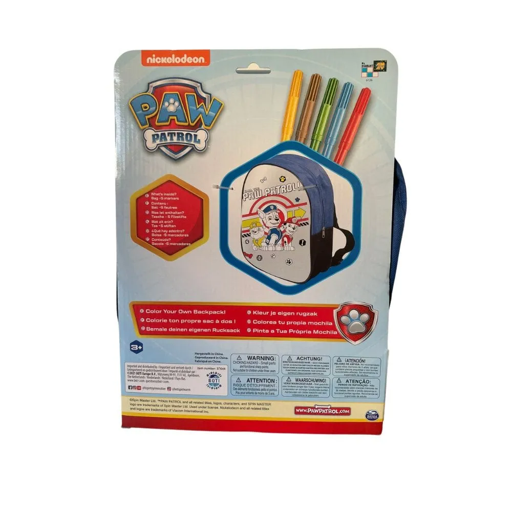 Paw Patrol DIY Colour Blue Backpack For Kids