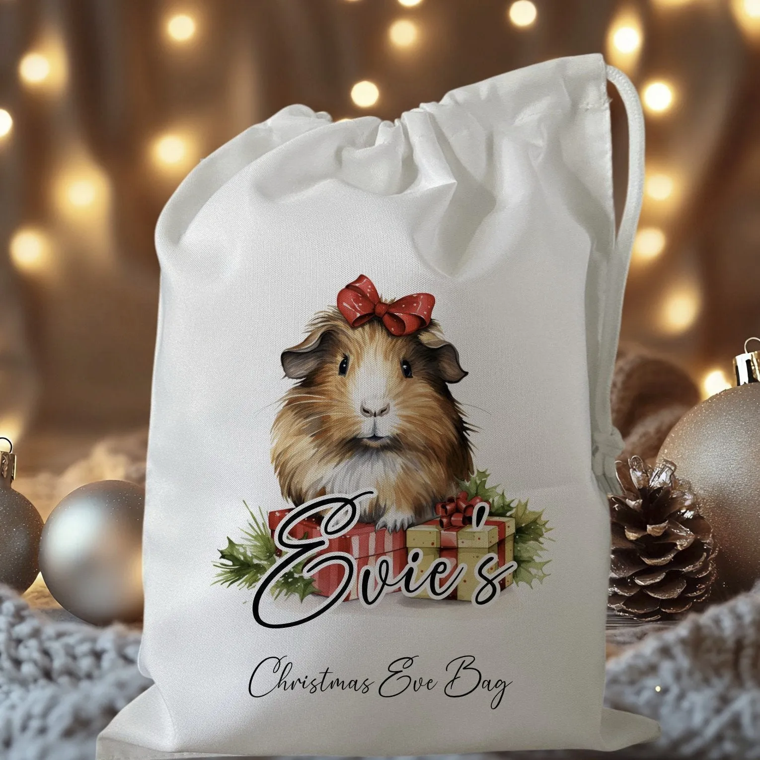 Peronalised Christmas Eve Treat Bag - Guinea Pig