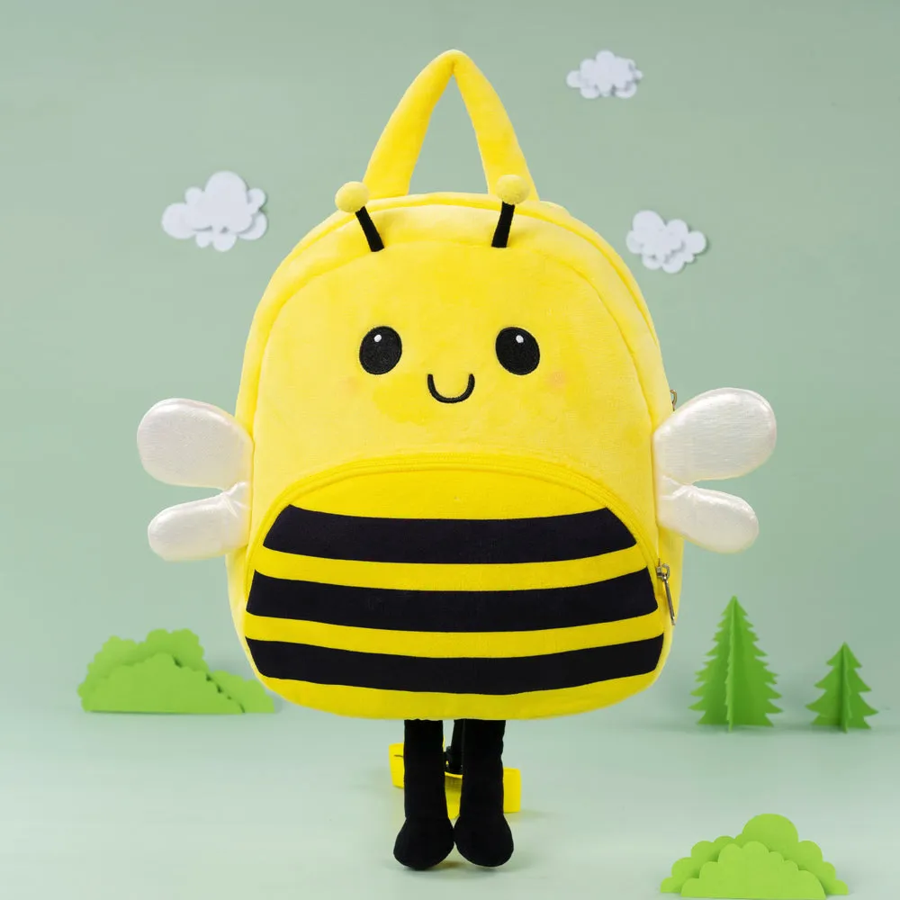 Personalized Yellow Bee Plush Backpack