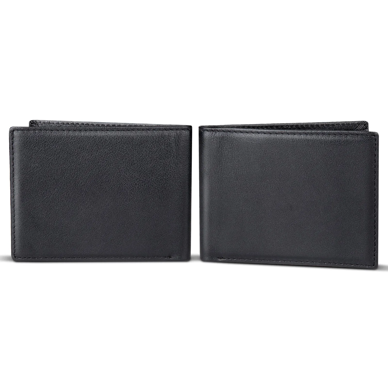 Polare Original Men's RFID Blocking Vintage Italian Genuine Leather Slim Bifold Wallet