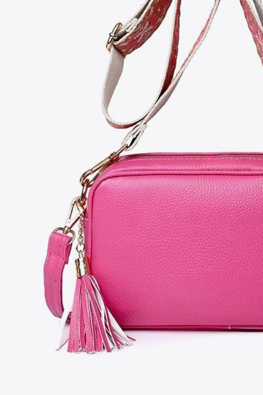 PU Leather Tassel Crossbody Bag