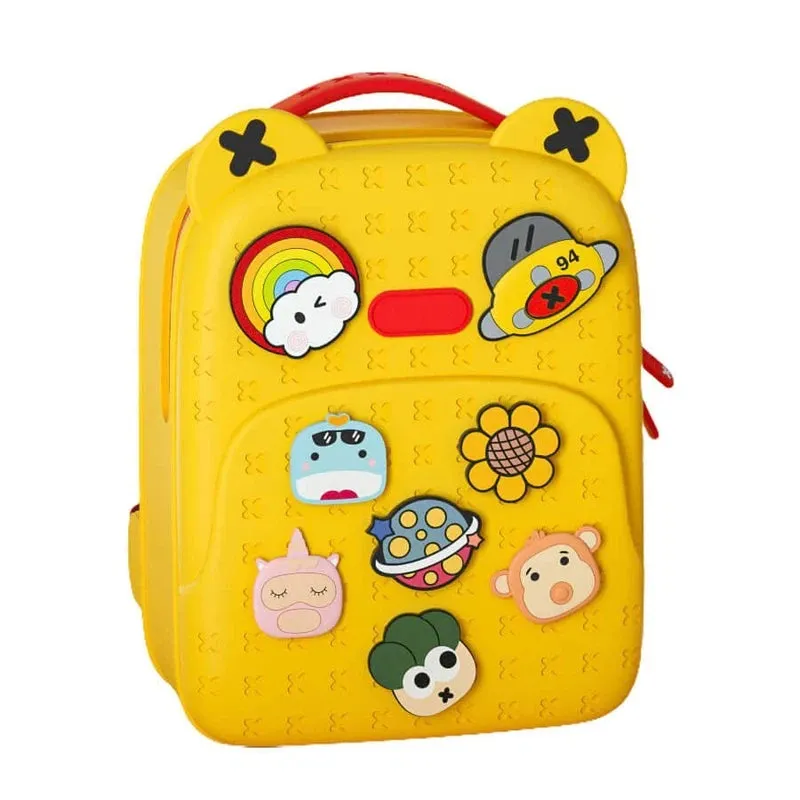 Quirky Yellow Tic Tac Movable Trinkets Backpack