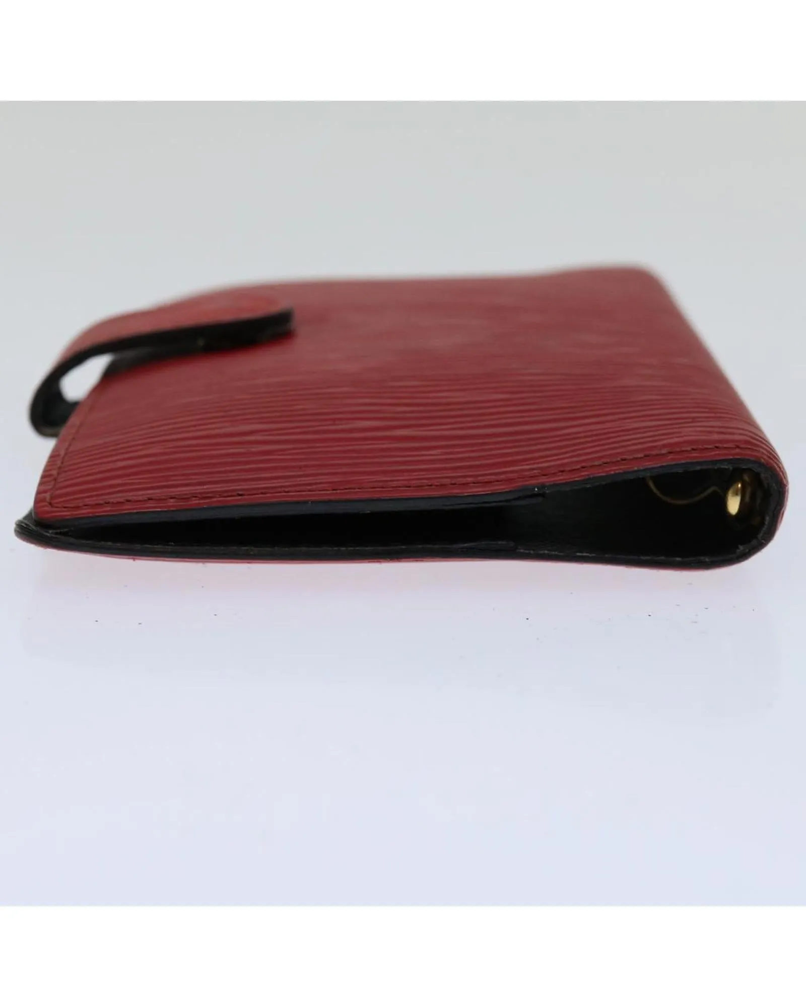 Red Epi Leather Day Planner Cover with Button Clasp