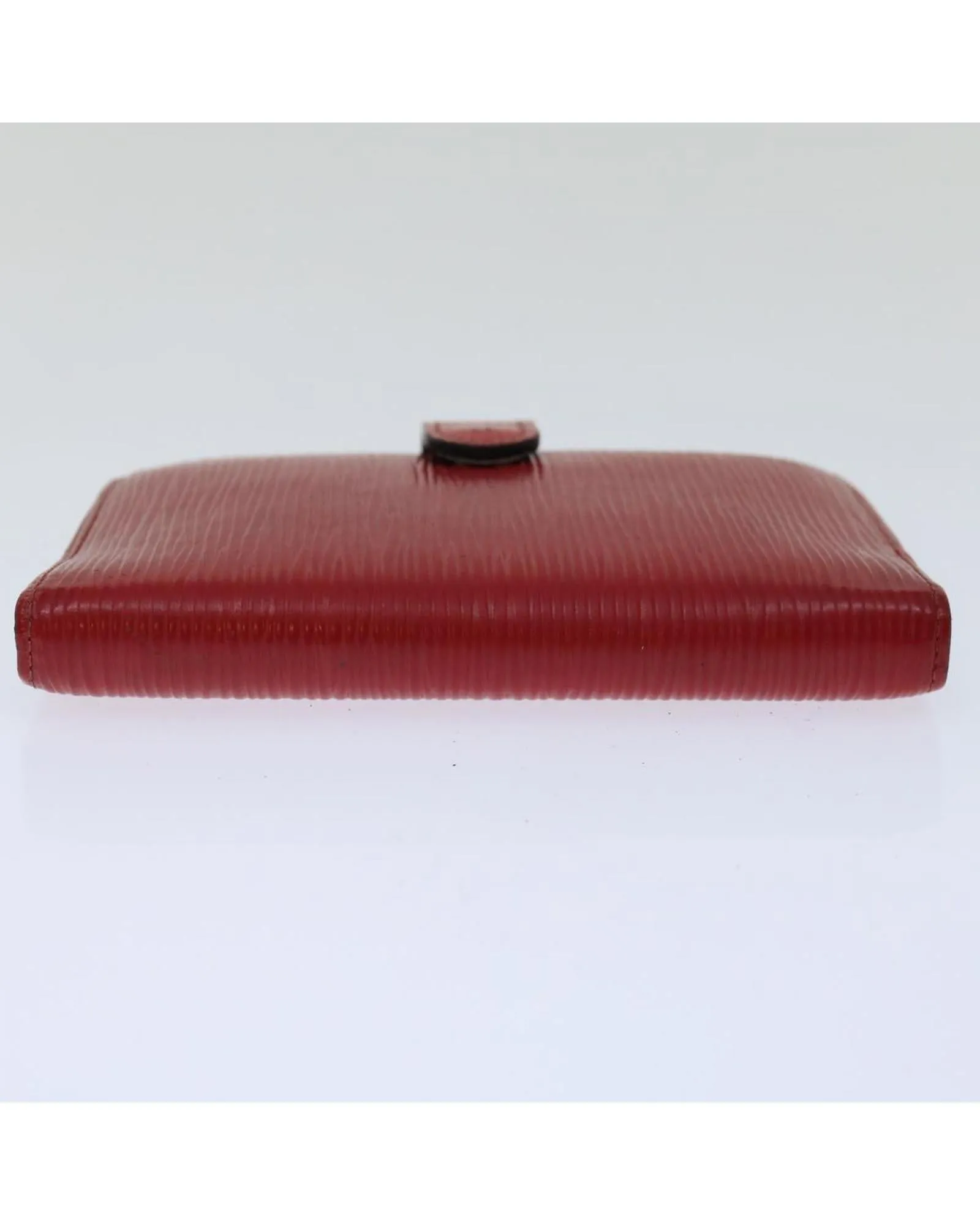 Red Epi Leather Day Planner Cover with Button Clasp