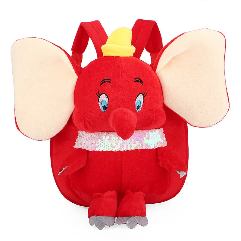 Red small icon Children's baby plush toy small school bag backpack cartoon bag