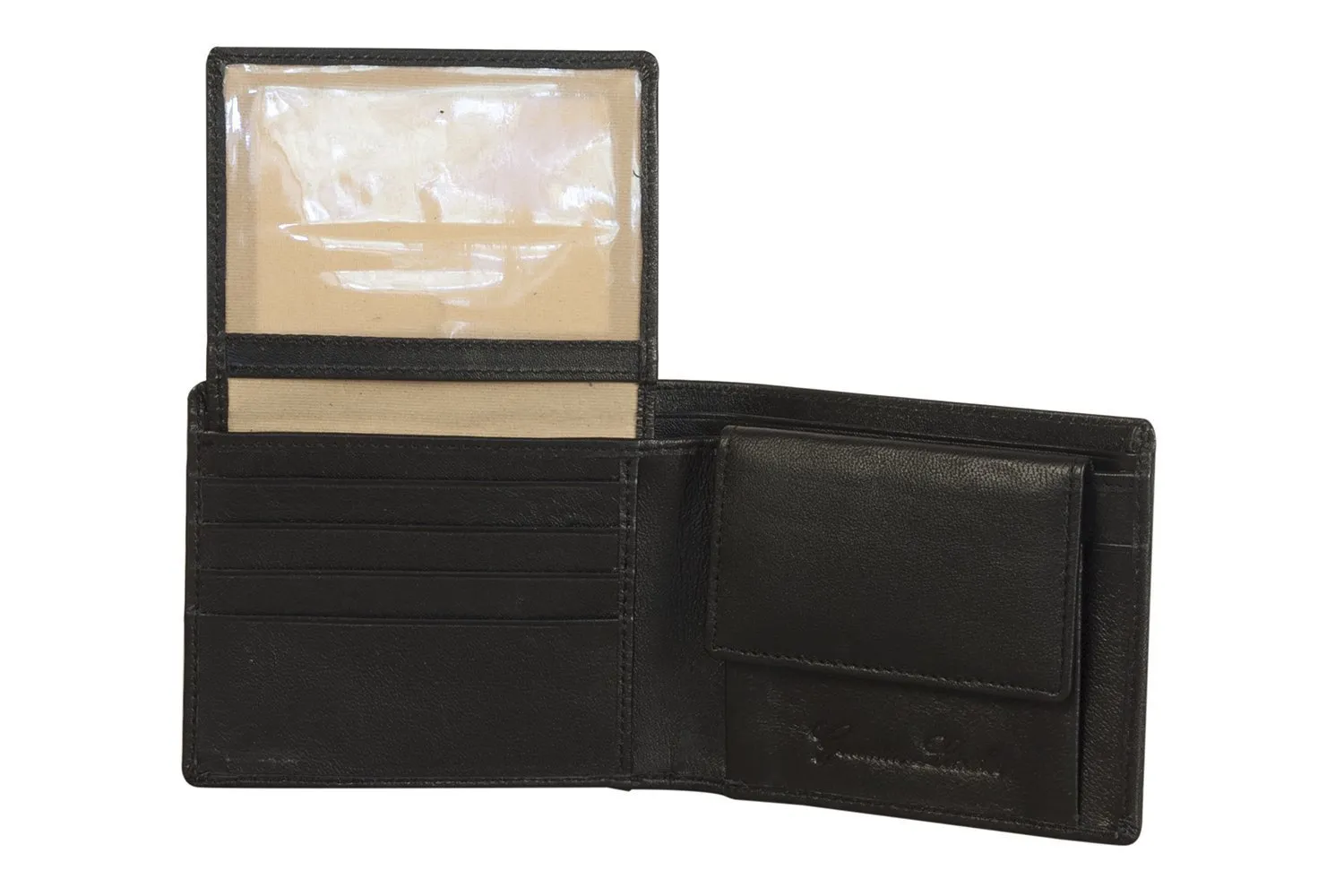 Sakkas Men's Leather Bi-fold Wallet -Id Windows / Card Slots with Gift Bag