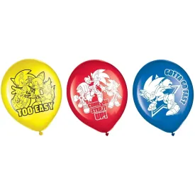 Sonic the Hedgehog Balloons - 6 Pkt