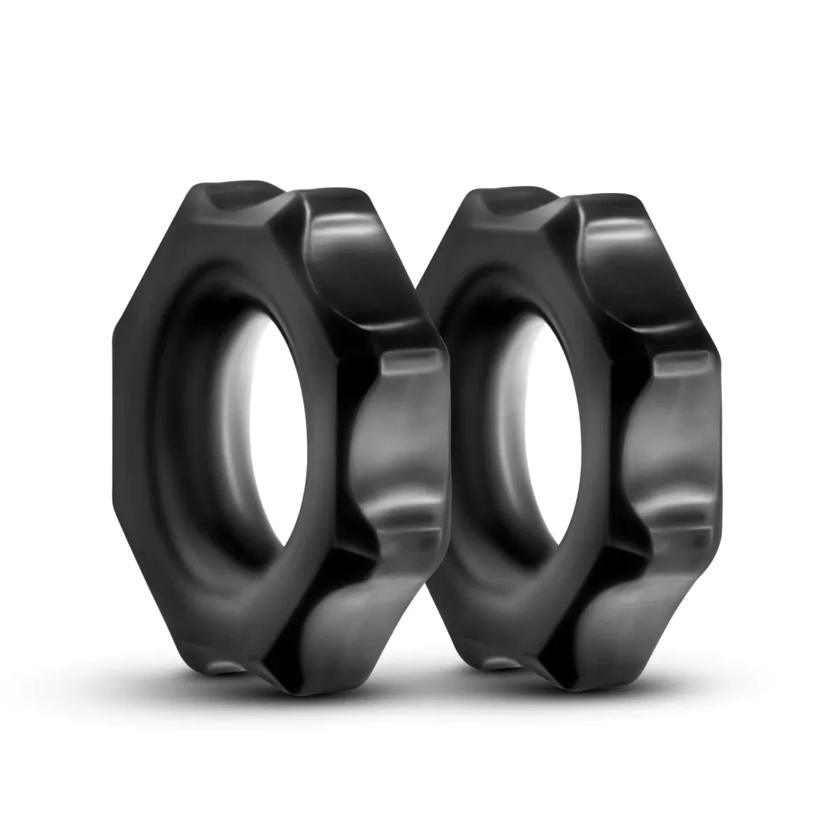 Stay Hard Nutz: Soft & Stretchy Black Penis Rings 2-Pack