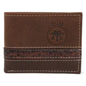 Tombstone Chiseled Genuine Leather Wallet Tan TOM-W233