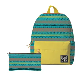 TURQUOISE/ORANGE BACKPACK SET