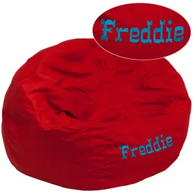 TXT Red Bean Bag Chair DG-BEAN-LARGE-SOLID-RED-TXTEMB-GG