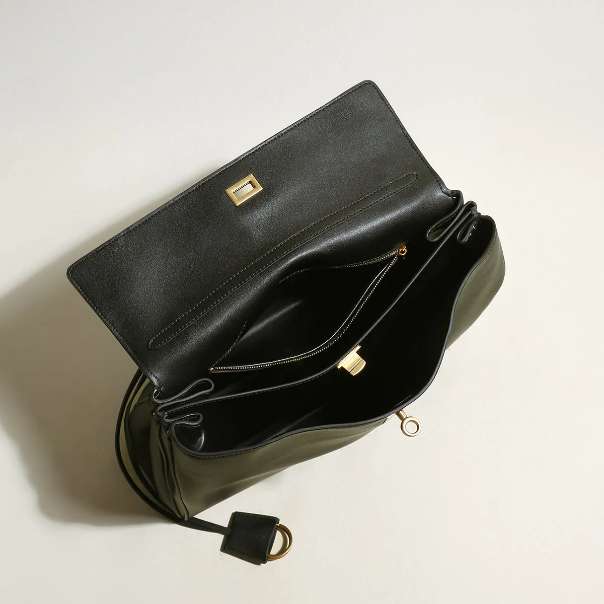 Utilitarian Black Satchel