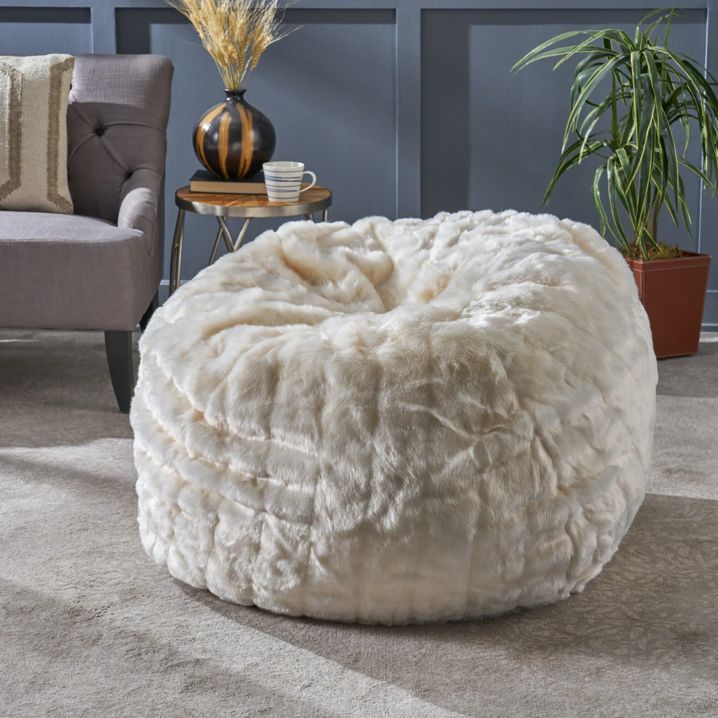 Warrin Furry Glam Fur Bean Bag