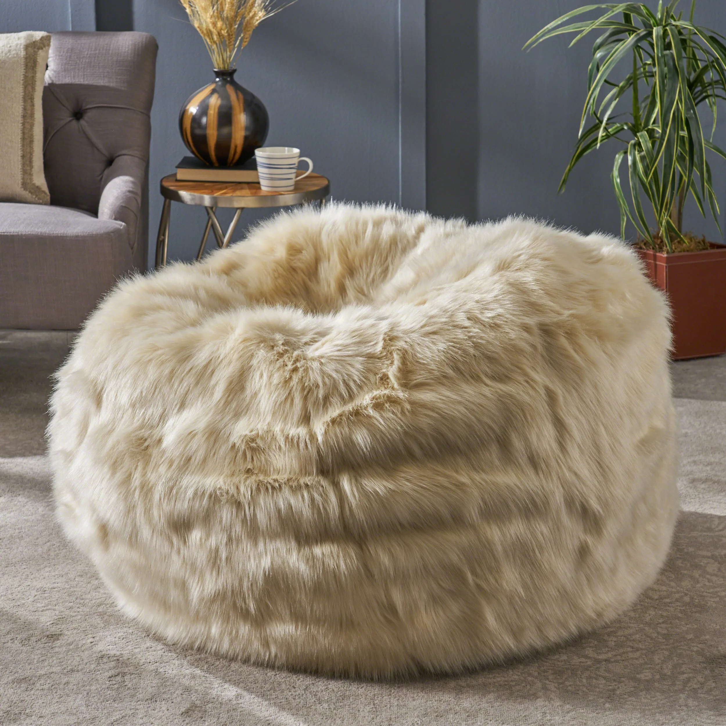 Warrin Furry Glam Fur Bean Bag