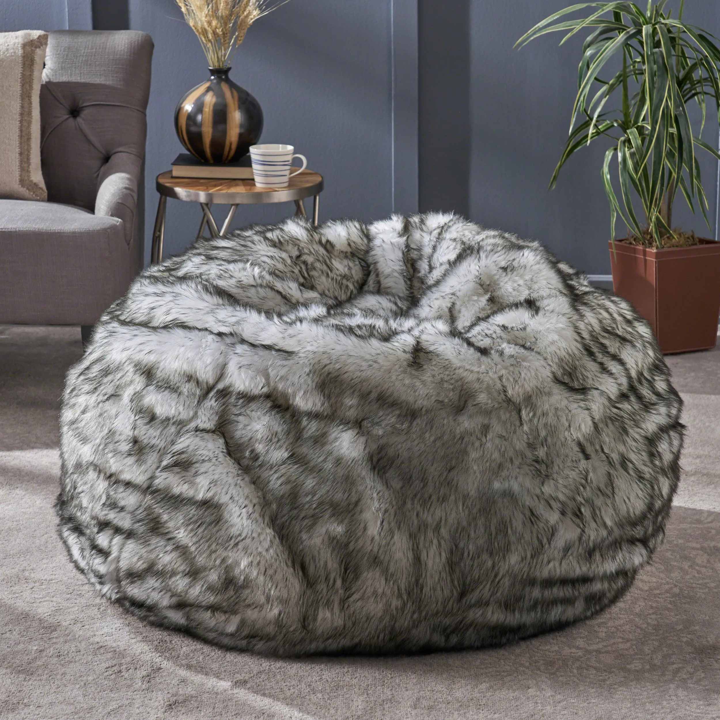 Warrin Furry Glam Fur Bean Bag