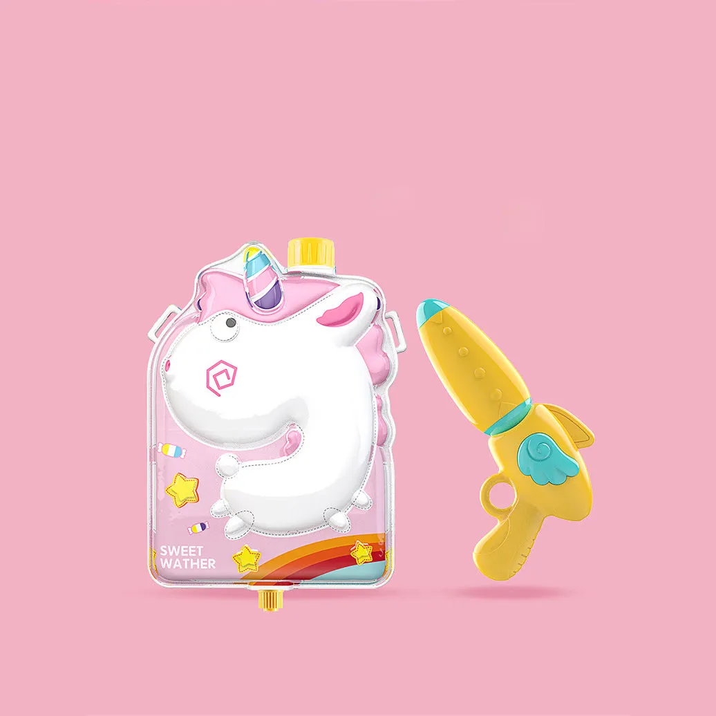 Water Blaster Toy with Backpack-Unicorn