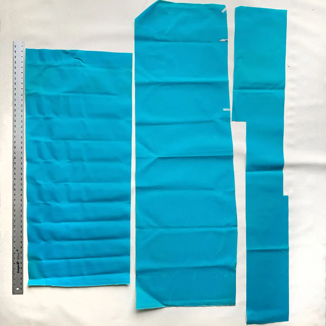 Waxed Canvas Scrap: Aqua (Lot 04)