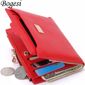 with Coin Bag zipper new 2017 women wallets brand purses female  thin wallet passport holder ID Card Case