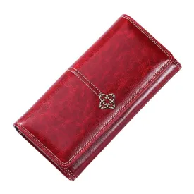 Women's Leather luxury Long Wallet