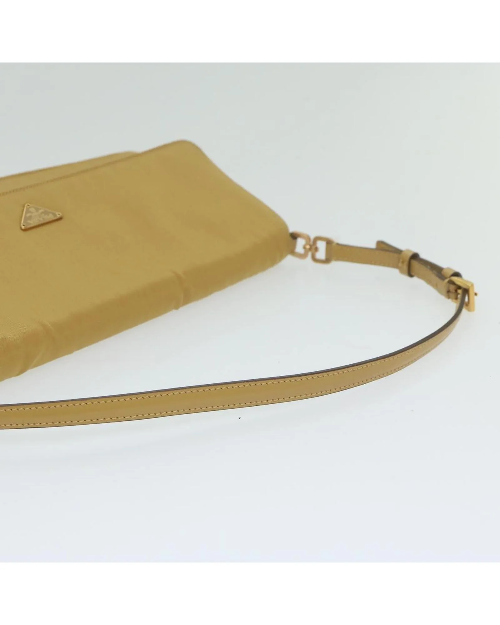 Yellow Nylon Accessory Pouch by Prada