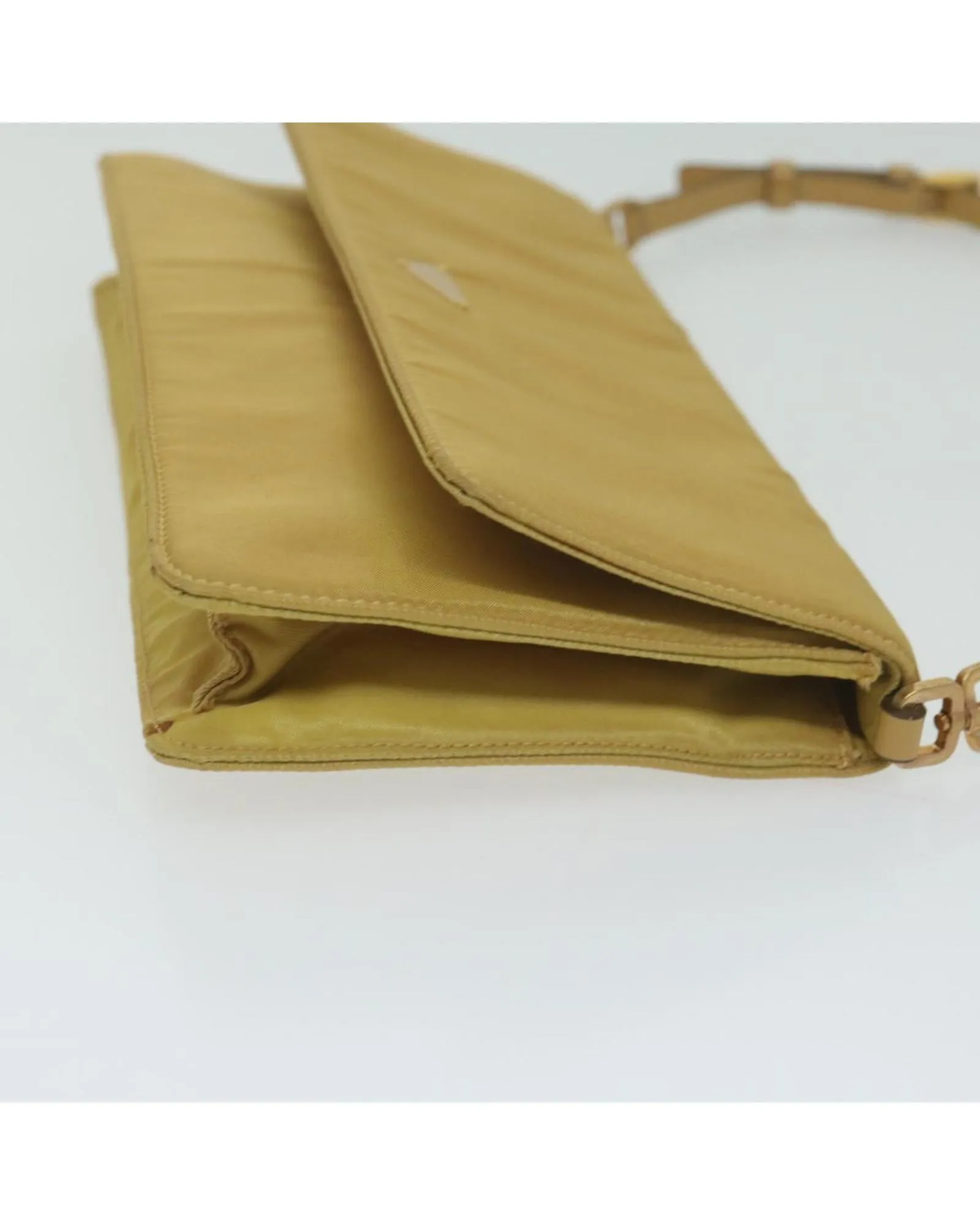 Yellow Nylon Accessory Pouch by Prada