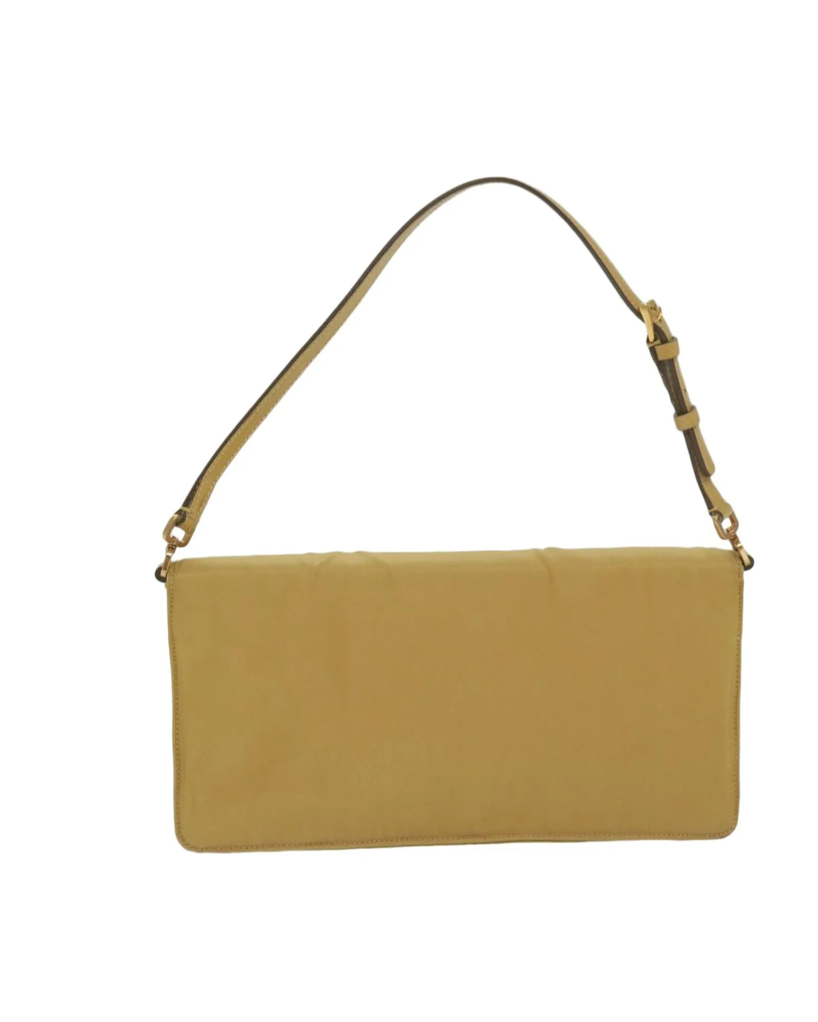 Yellow Nylon Accessory Pouch by Prada