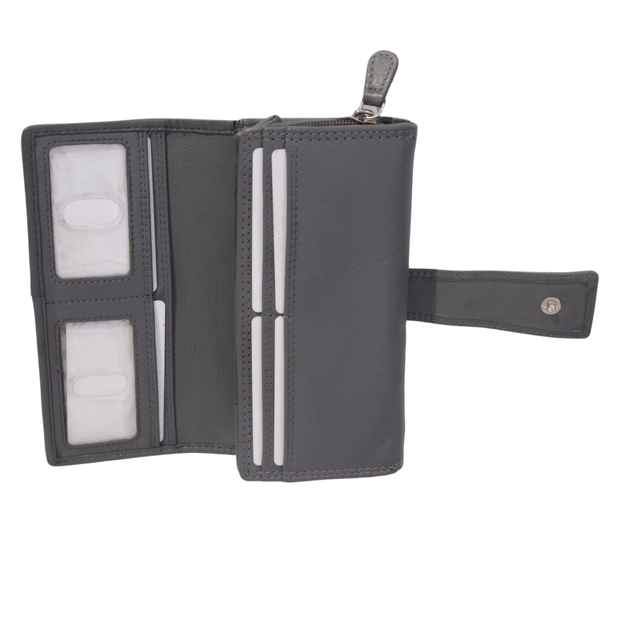 ZHLW036CA ~ Grey Long Medium Hairon Wallet