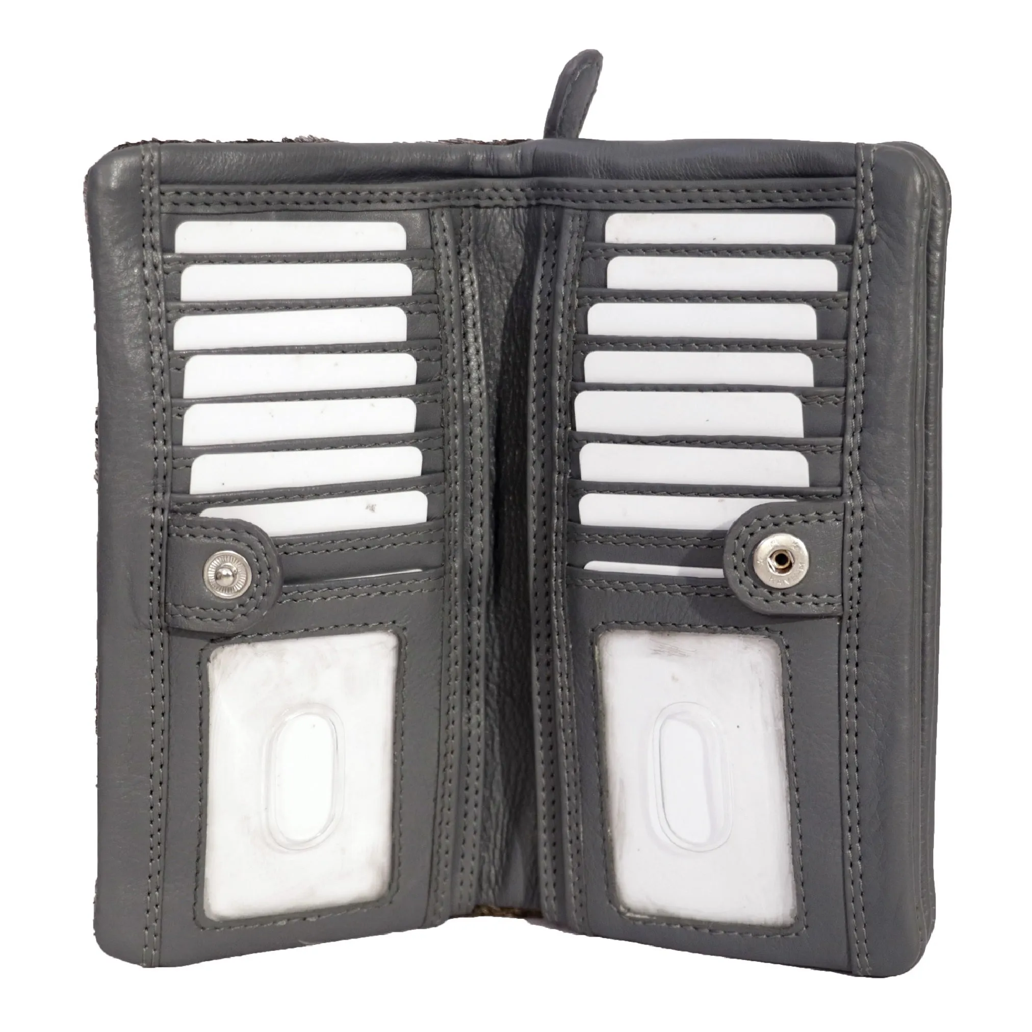 ZHOPCH81 ~  Grey Ladies Hairon Wallet